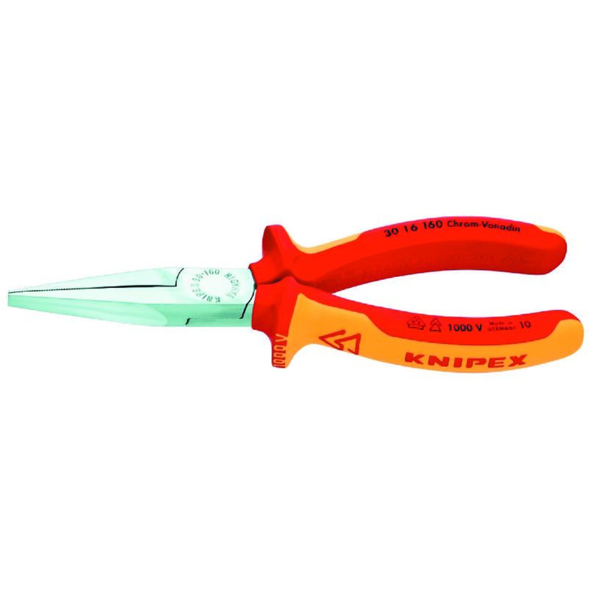 FLACHZANGE LANG KNIPEX VDE 160 MM 3016.1