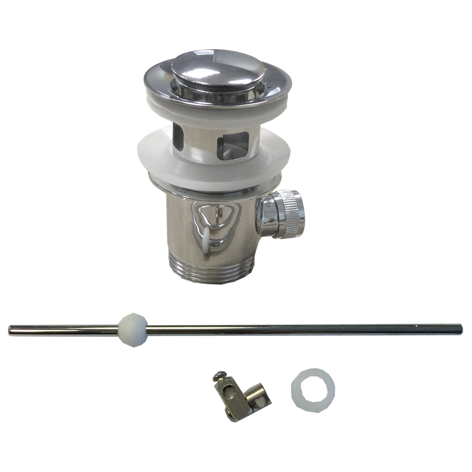 Excentergarnitur "Standard" Messing verchromt, 1 1/4 mit Standard-Excenterstop