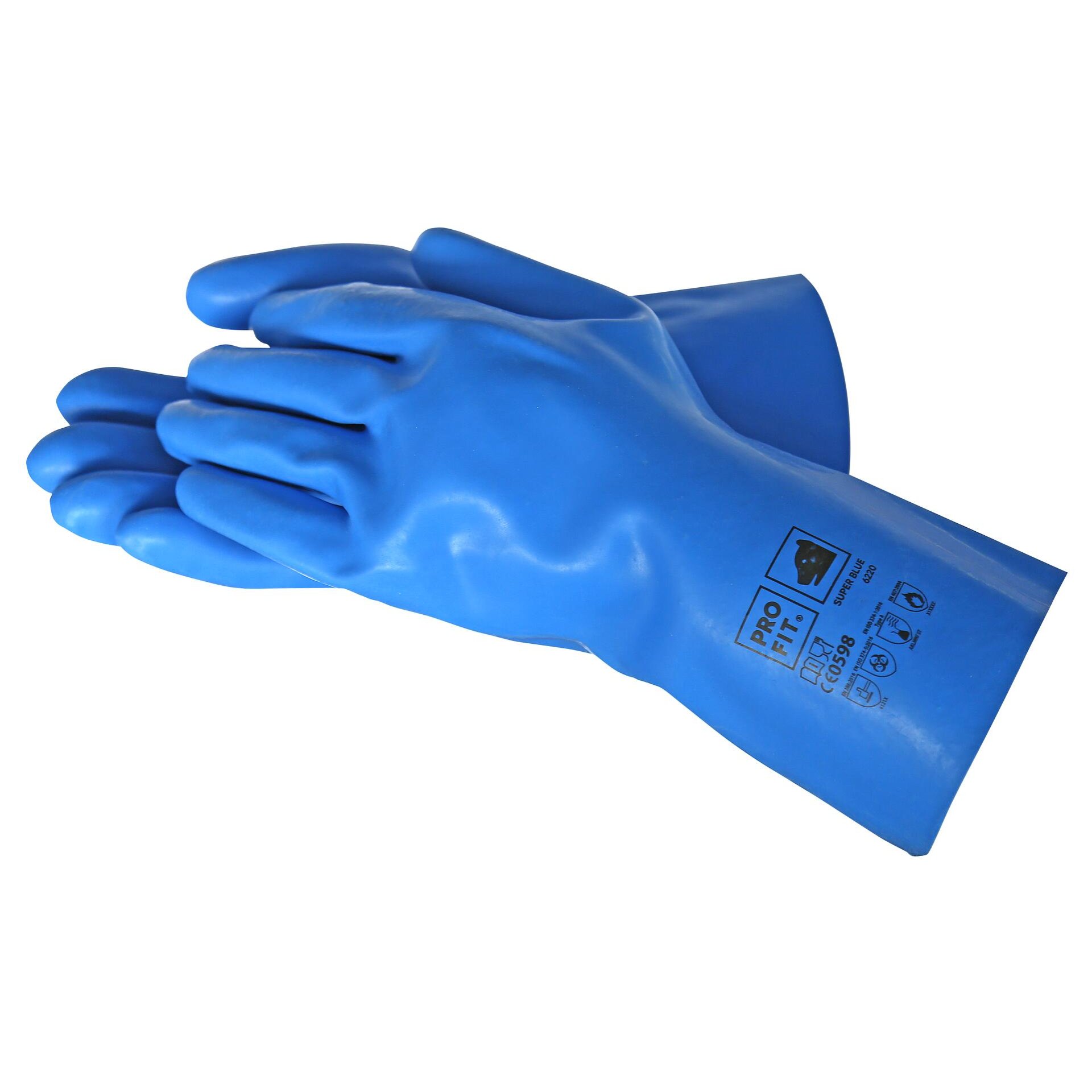 Chemikalienschutzhandschuh Super Blue Gr.10
