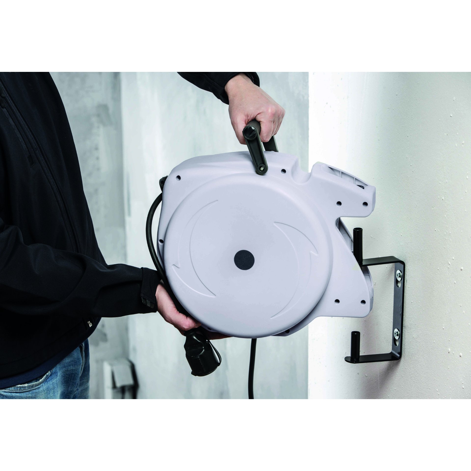 Profi Kabel-Aufroller Kabel 18+2m, VDE geprüft, IP44