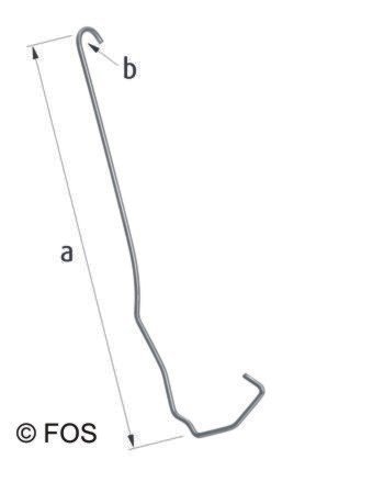 Seitenfalzklammer 30/50 Lattung 456/5/2,5mm Zink/Alu (L=165mm)