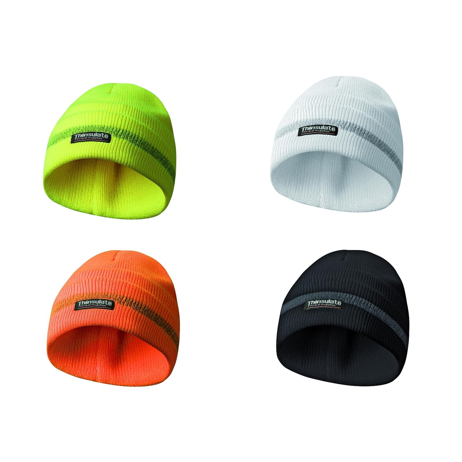 Wintermütze gelb mit Reflektionsstreifen 700.03