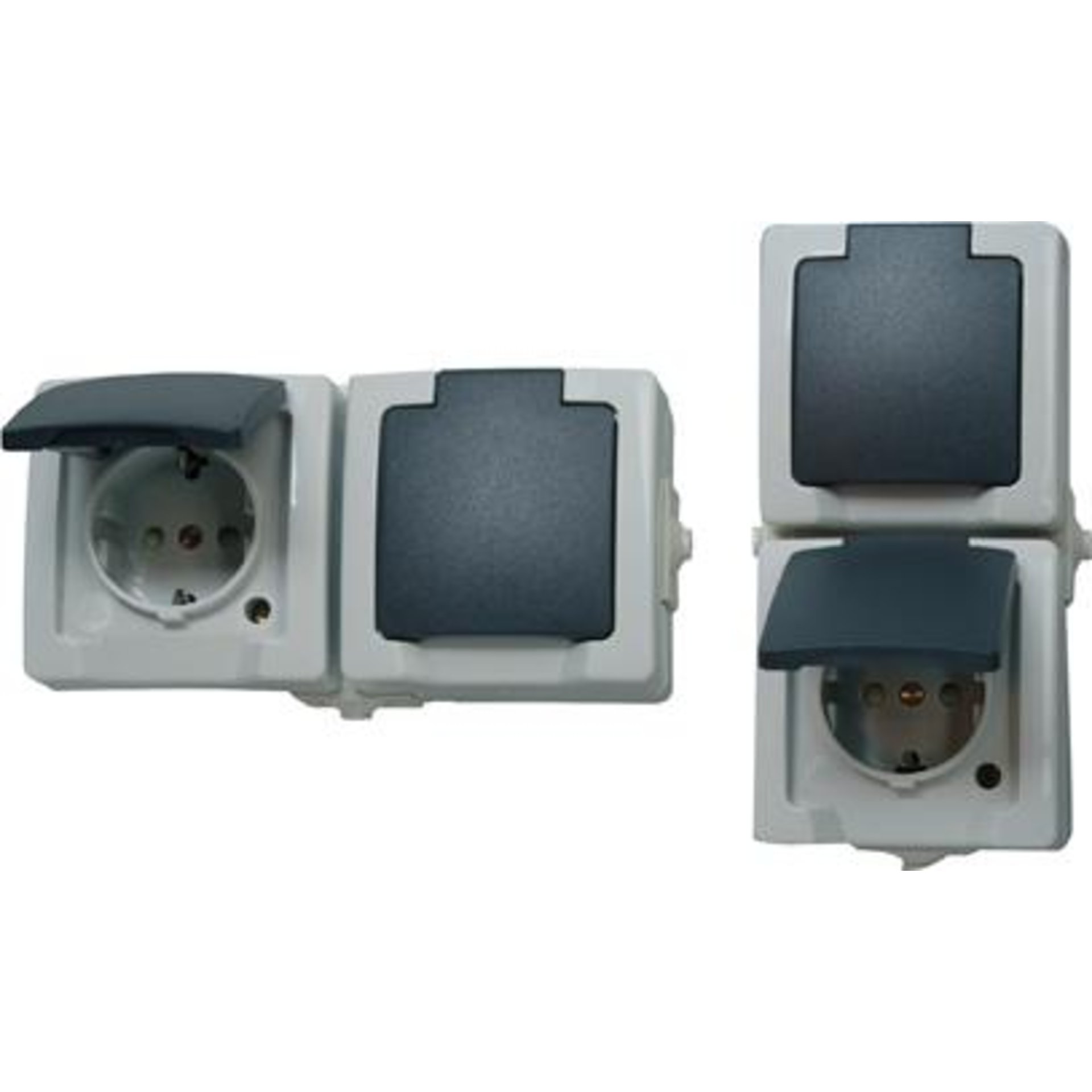 Kombination AP/FR senkr. A/W+Steckd.,Nautic grau