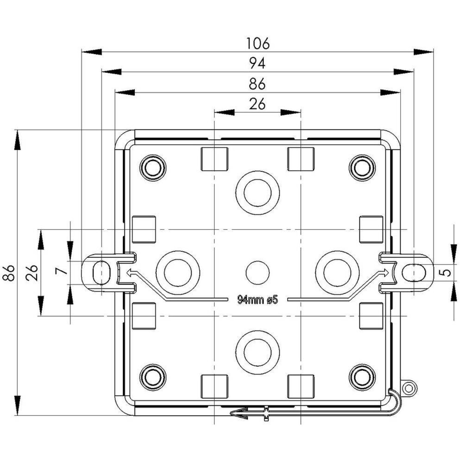 Feuchtraum-Abzweigkasten IP55 KA006LG