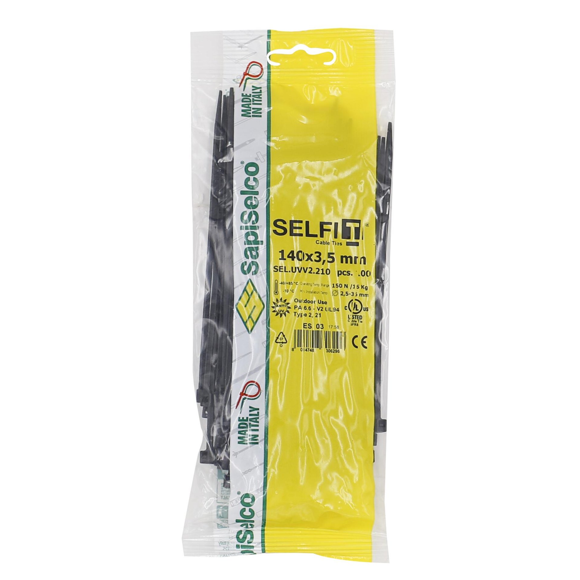 Kabelbänder 3,5x140 UVV-beständig schwarz