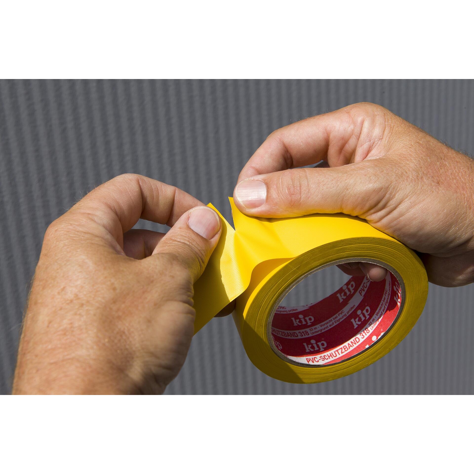 318 Kip PVC-Schutzband – quergerillt, gelb 30mm x 33m