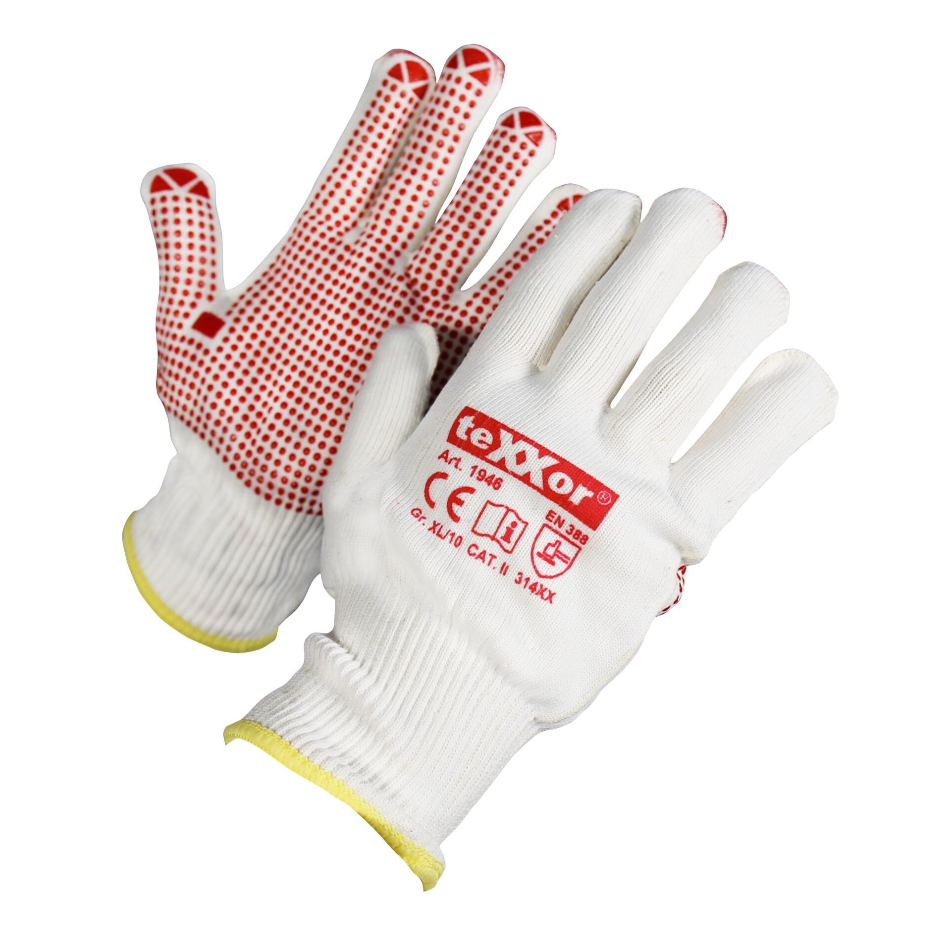 Baumwoll - Handschuhe Nopp. GRIPAMID Gr. 9