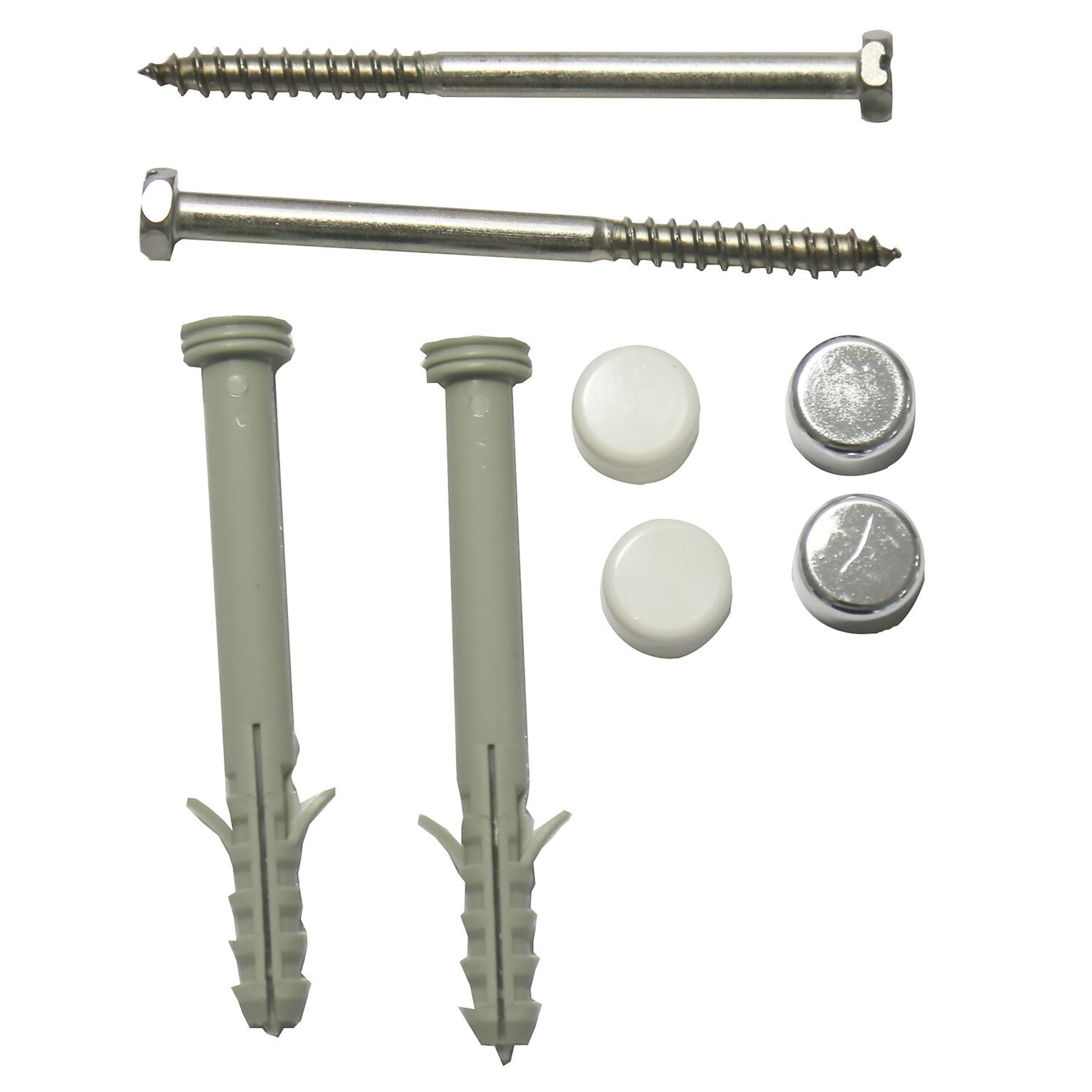 Durchsteck-WC-Bef. 6-kant/85mm Kombi verchromt/weiss SW10