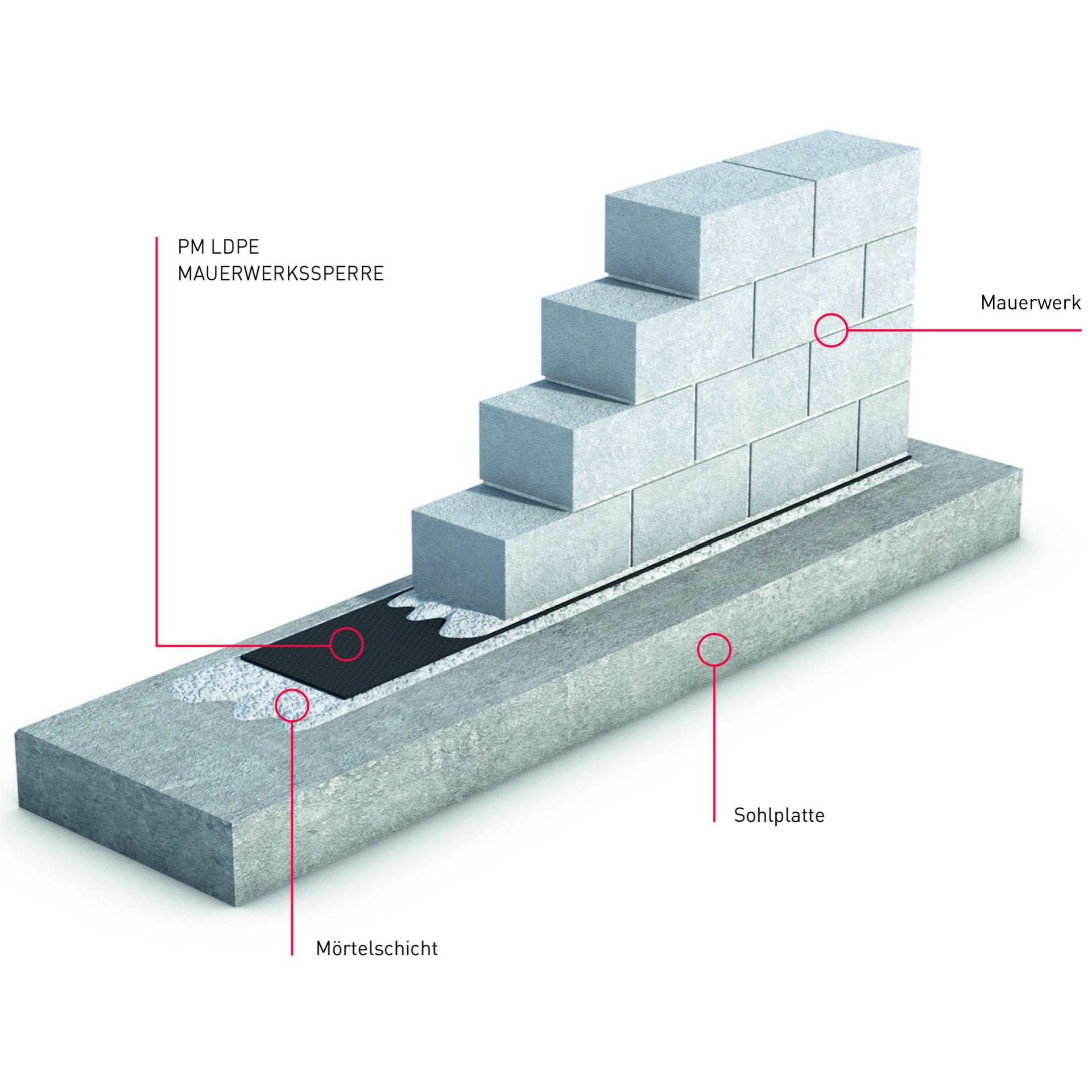 Mauerwerkssperre LDPE 0,175 x 25m / 0,35 mm stark