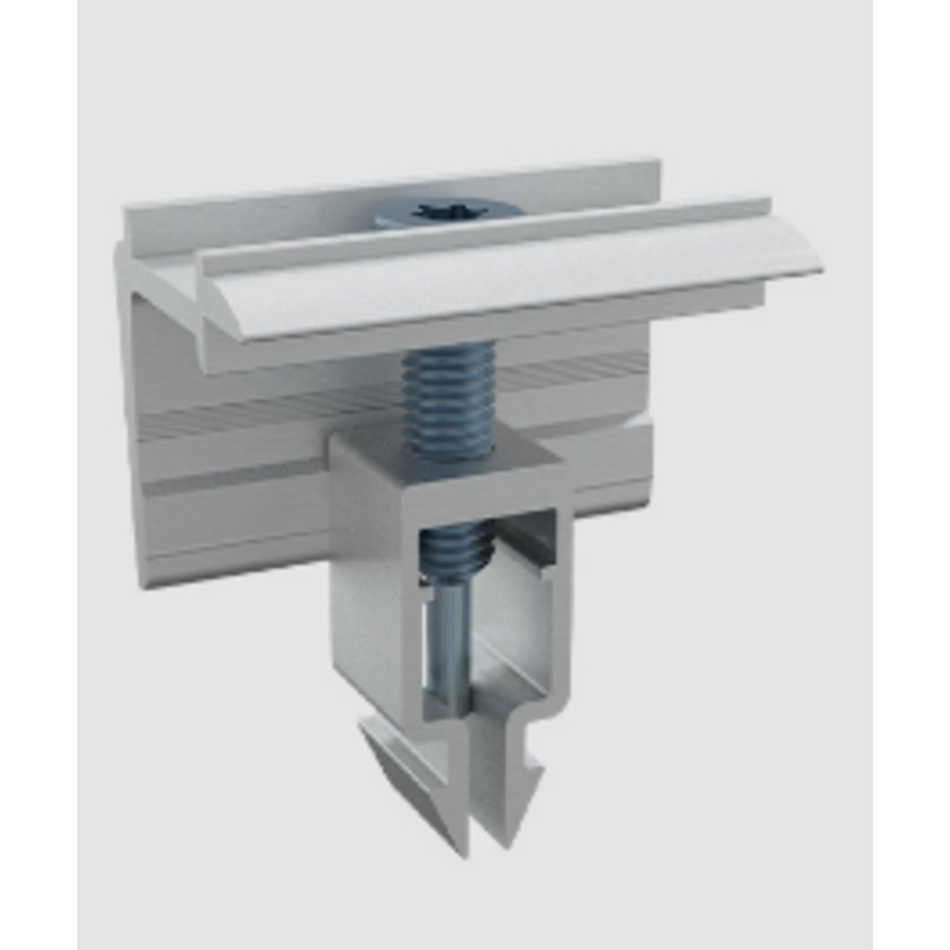 Modul Randklemme ready 30 - 40 x 37,6 mm, Aluminium, montiert