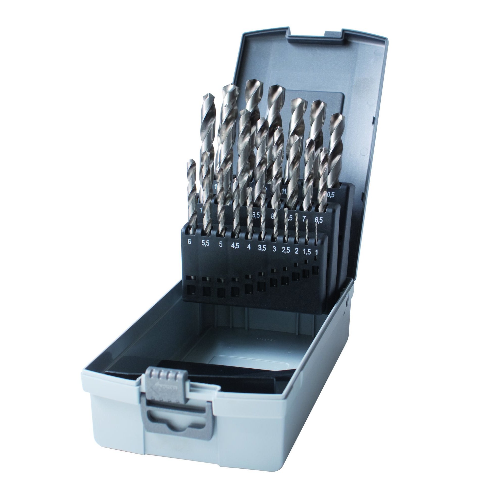 HSS- G Spiralbohrer-Satz 1 - 10 mm 19 tlg. geschliffen