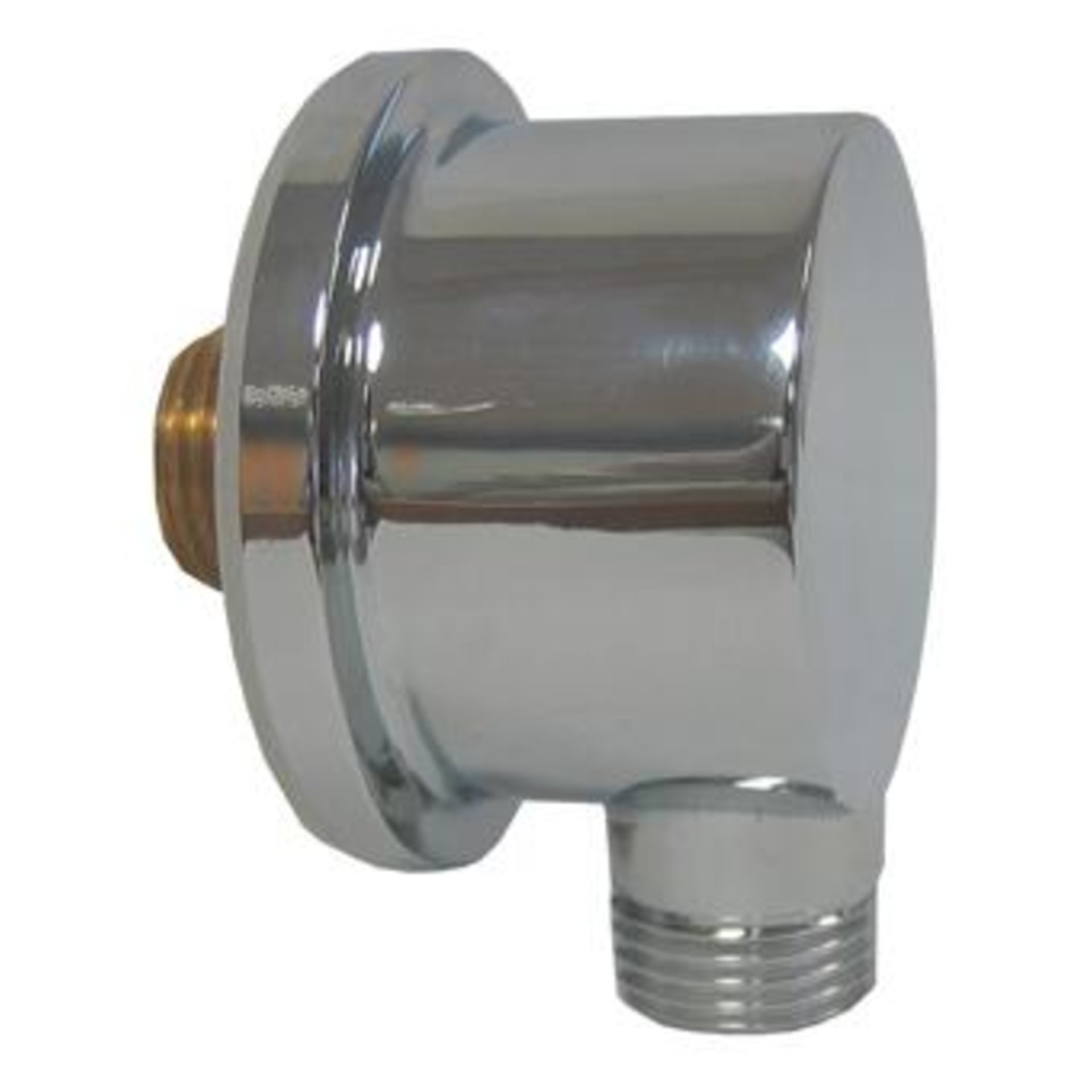 Schlauchanschlussbogen "Design" ohne Rückflussverhinderer, messing massiv verchr
