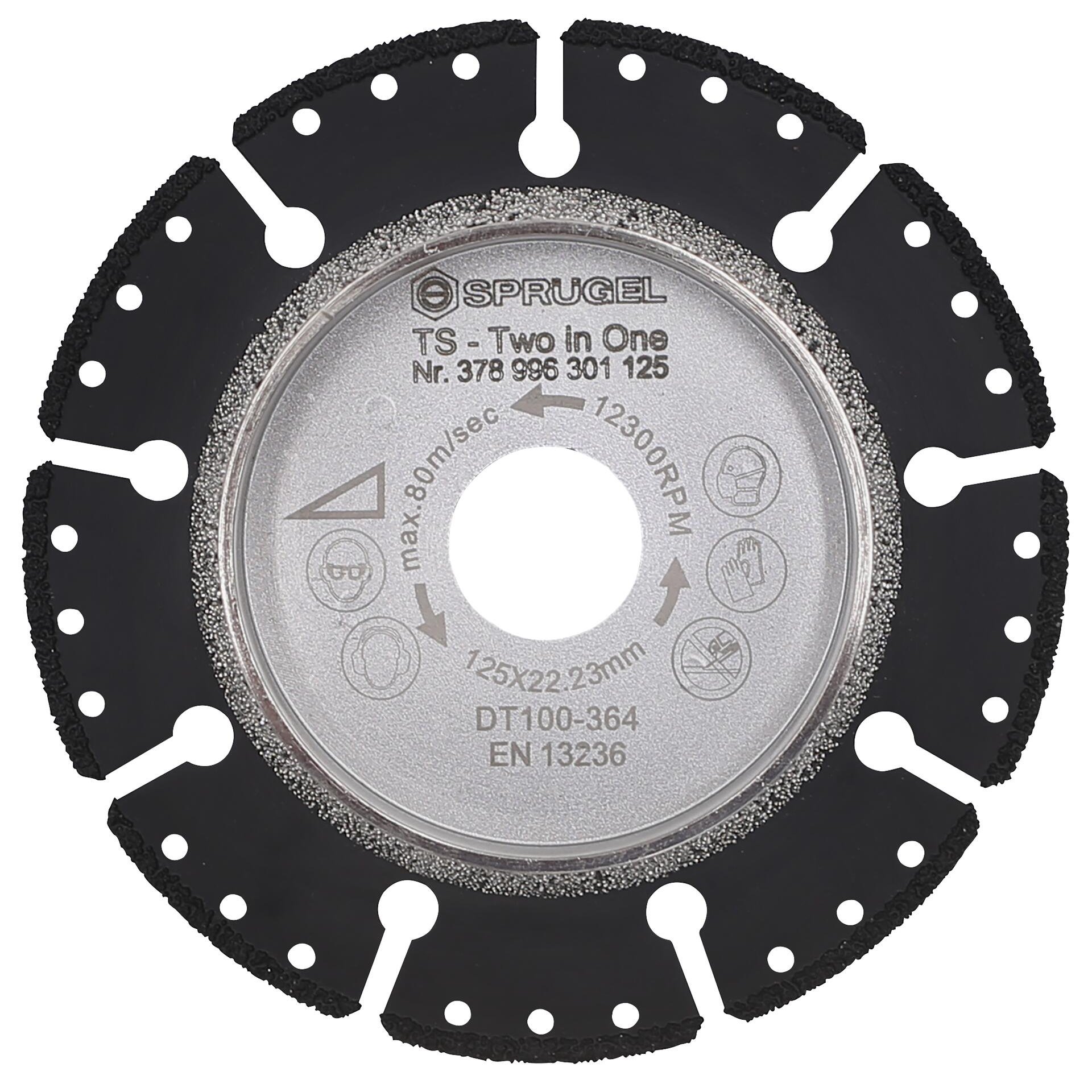 Trennscheibe TS - Two in One drm. 125 mm, Bohrung 22,2 mm