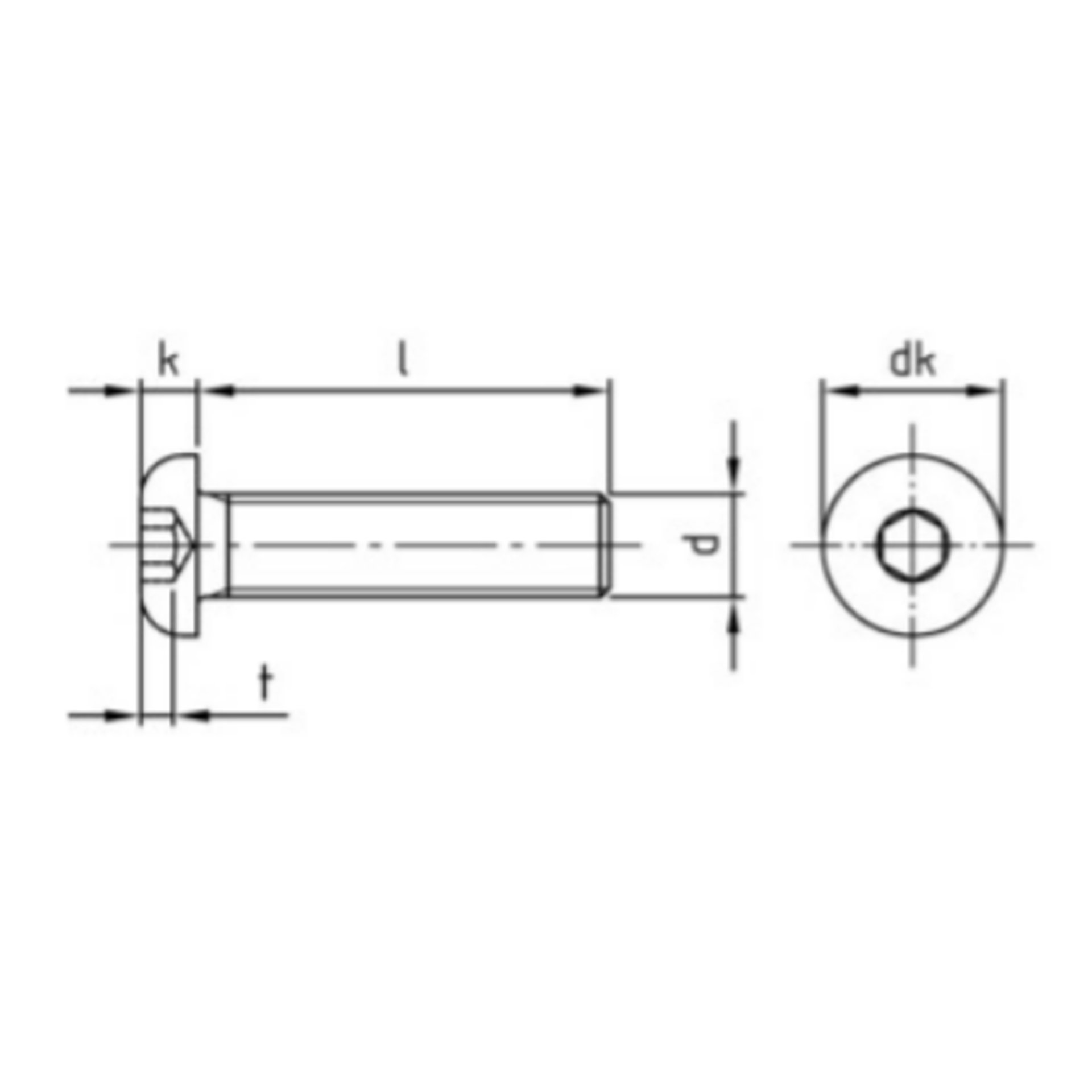 DIN 7380-1 Halbrundkopfschraube V2A M10 x 100 Innensechskant