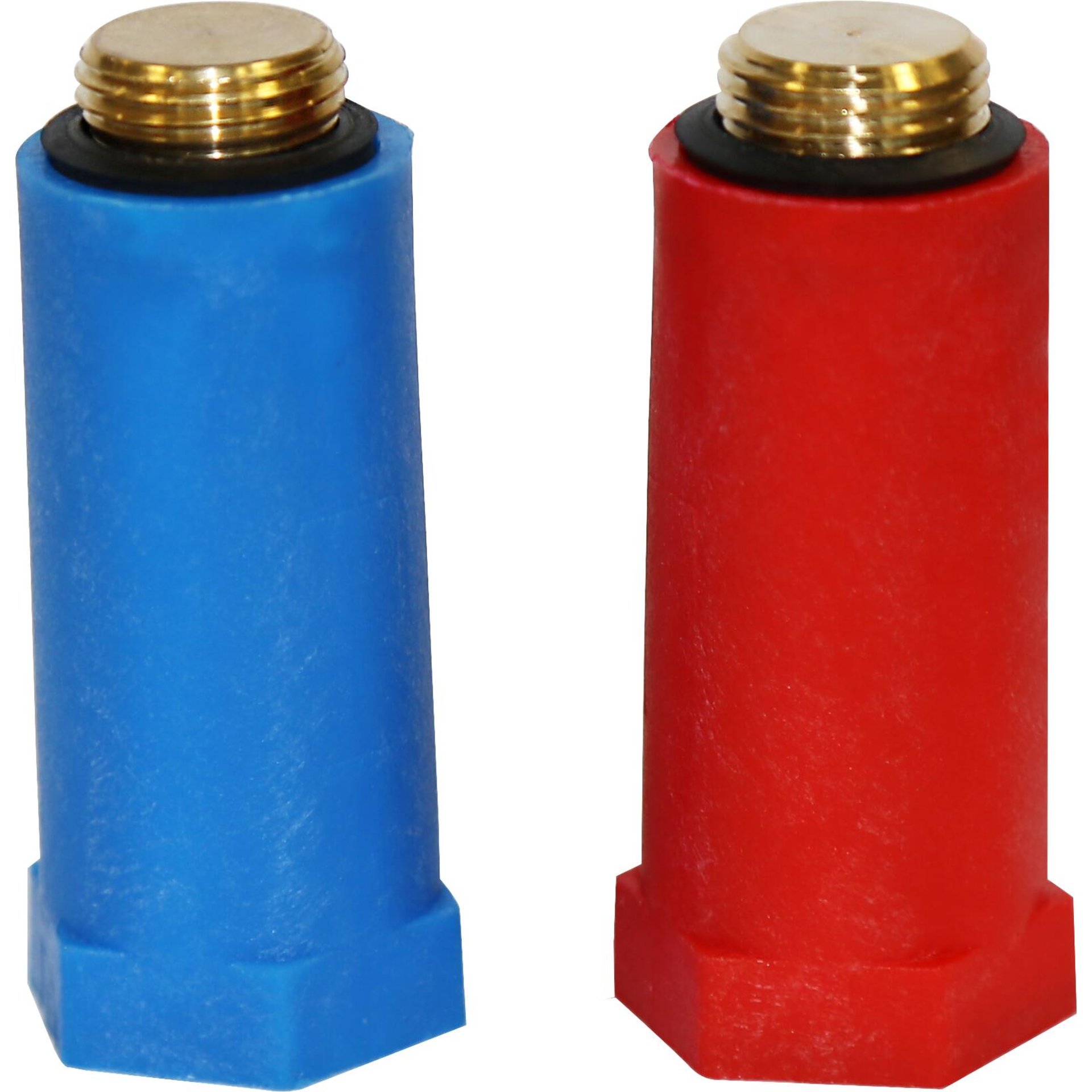 Baustopfen PE/Messing/Massiv 1/2" rot Inb.12 mm