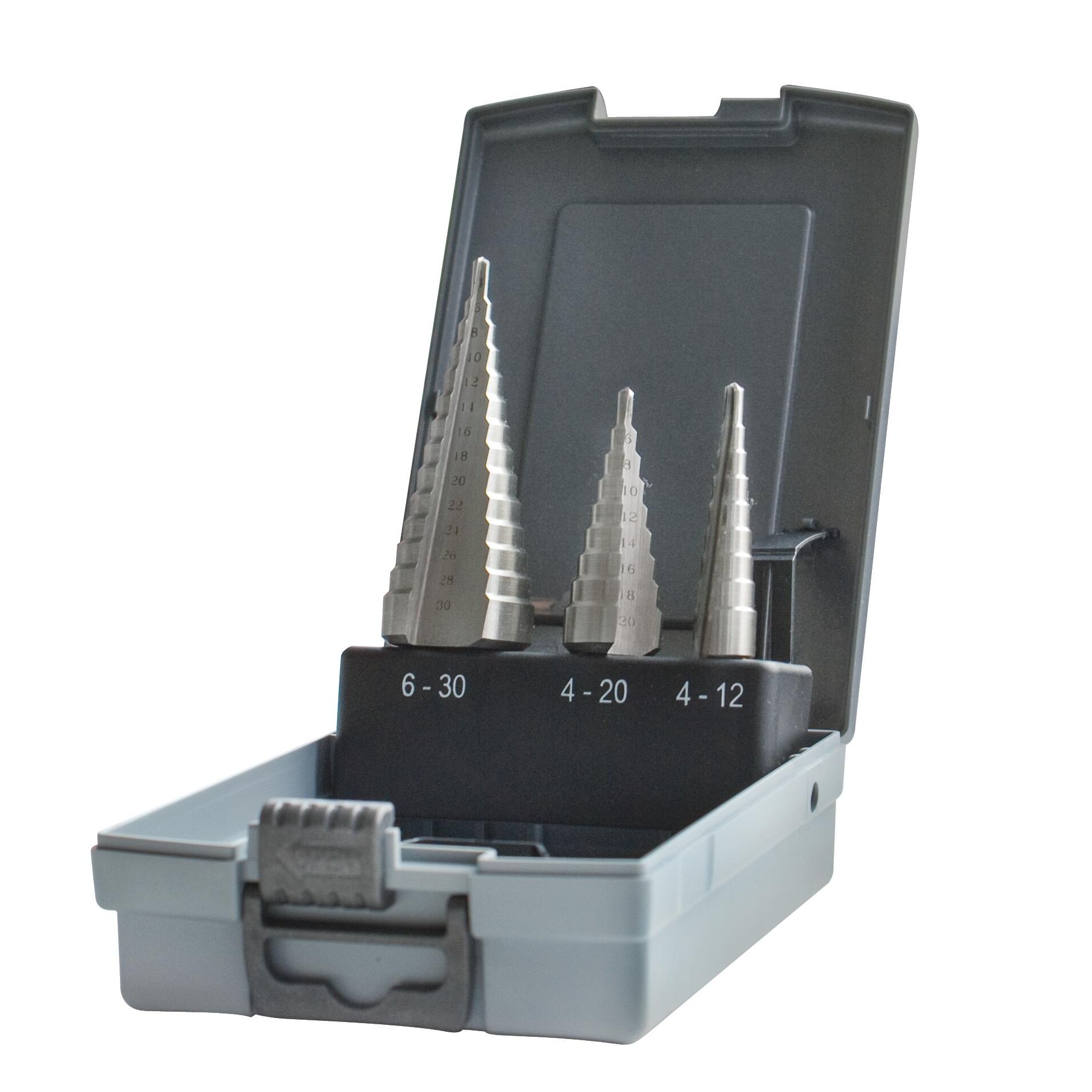 HSS Stufenbohrer-Satz 3-teilig, Gr.1/2/3