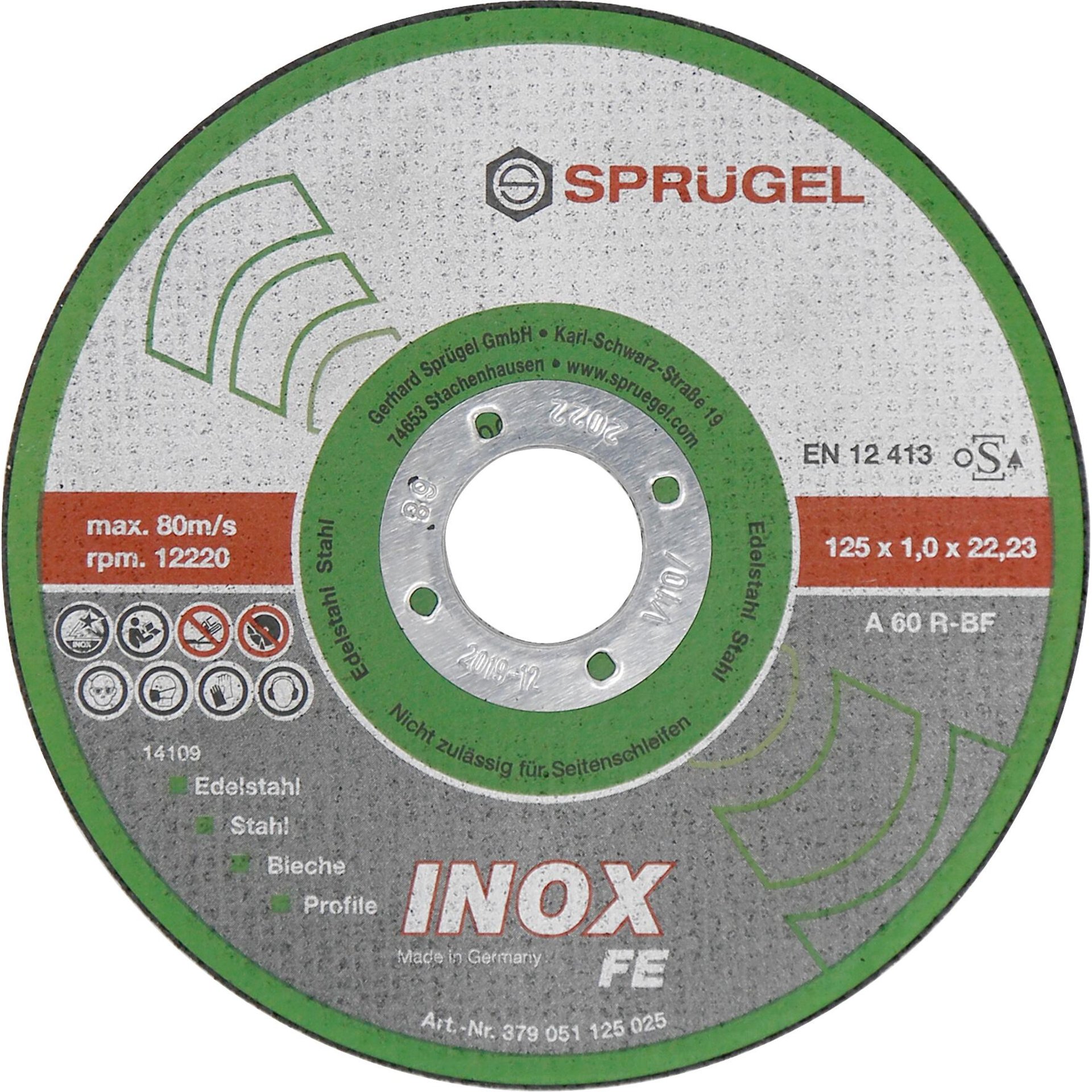 INOX FE Trennscheiben im Pack 115 x 1,0 x 22,23 mm / 25 Stück