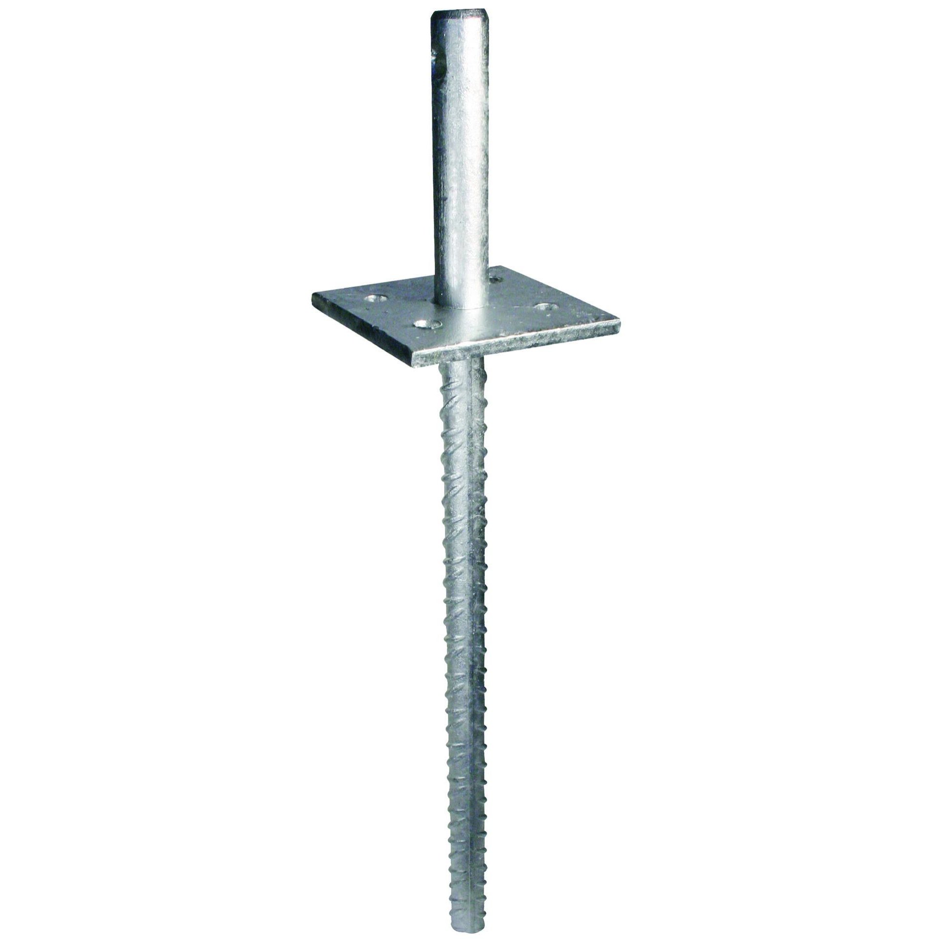 Pfostenträger, Einlaßstift, 360x20x250 mm, Stift 110/25