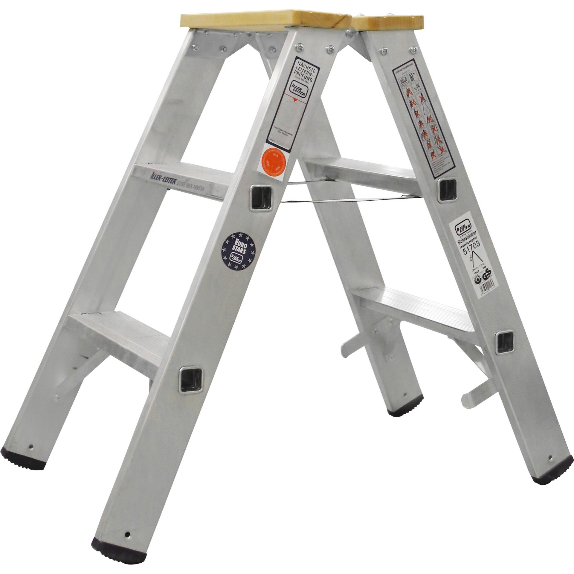 Stufenstehleiter Eurostars 2 x 3 Sprossen