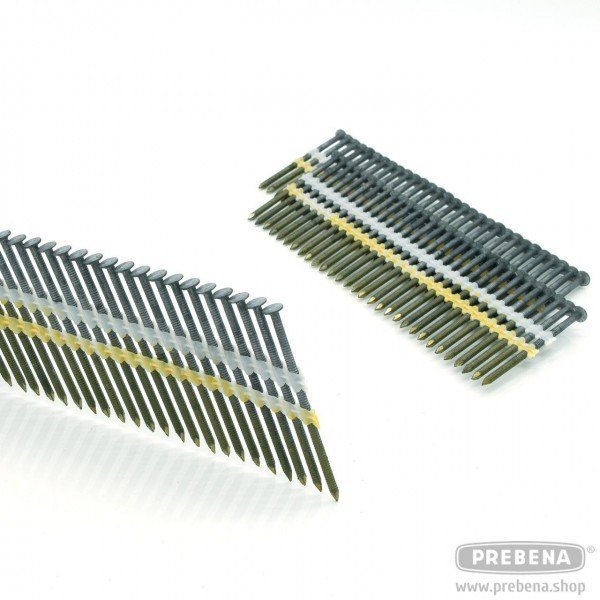 Rundkopf-Streifennägel , blank, Magazin 2,8x65 Pack a 3000 St.