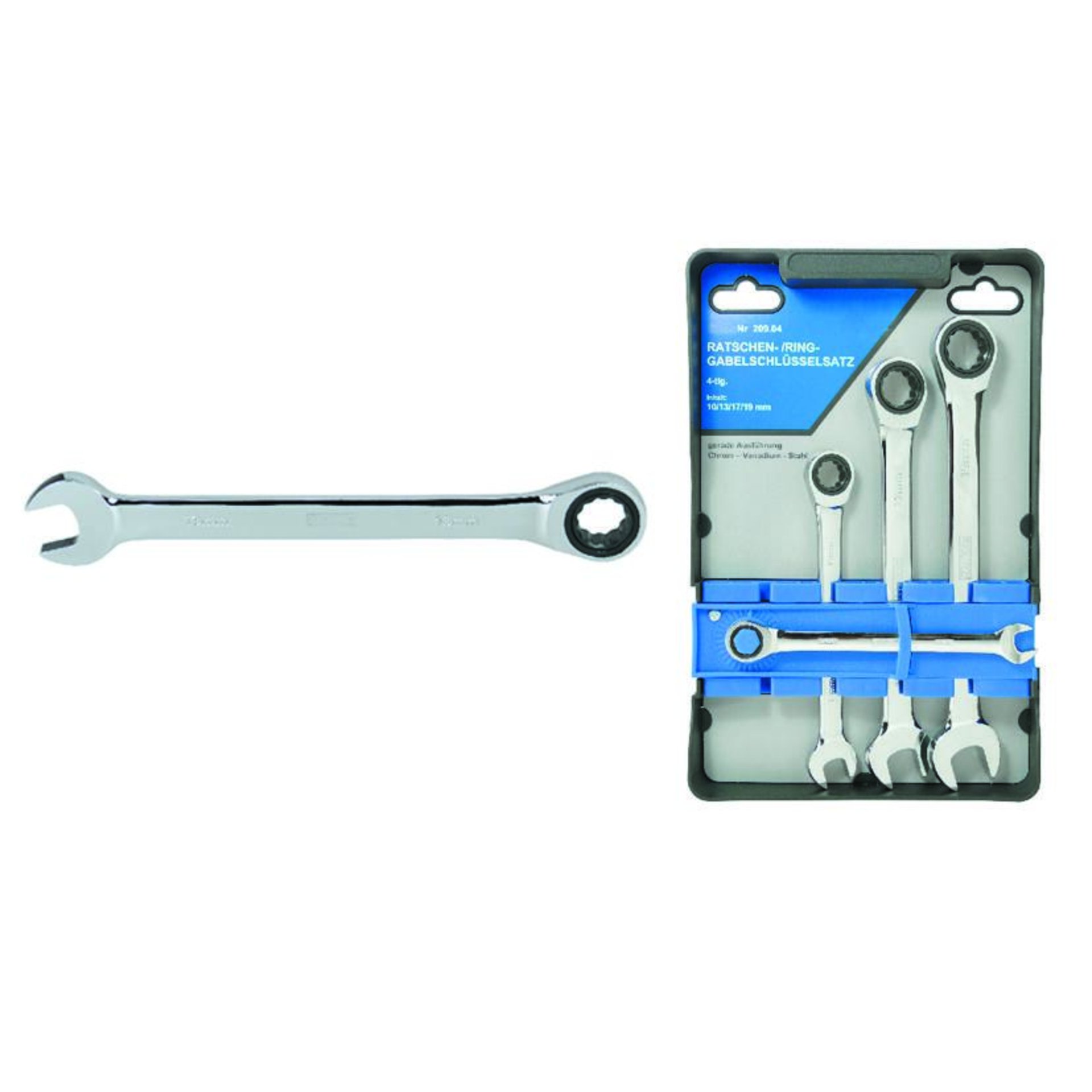 GABELRING-RATSCHENSCHLÜSSEL GERADE 10 MM 209.10